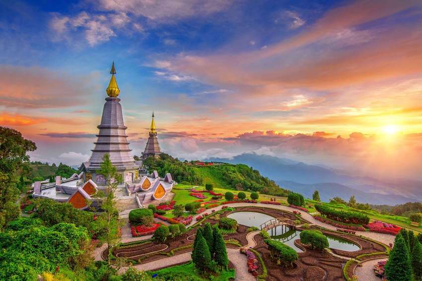 Doi Inthanon, de hoogste berg van Thailand<br>